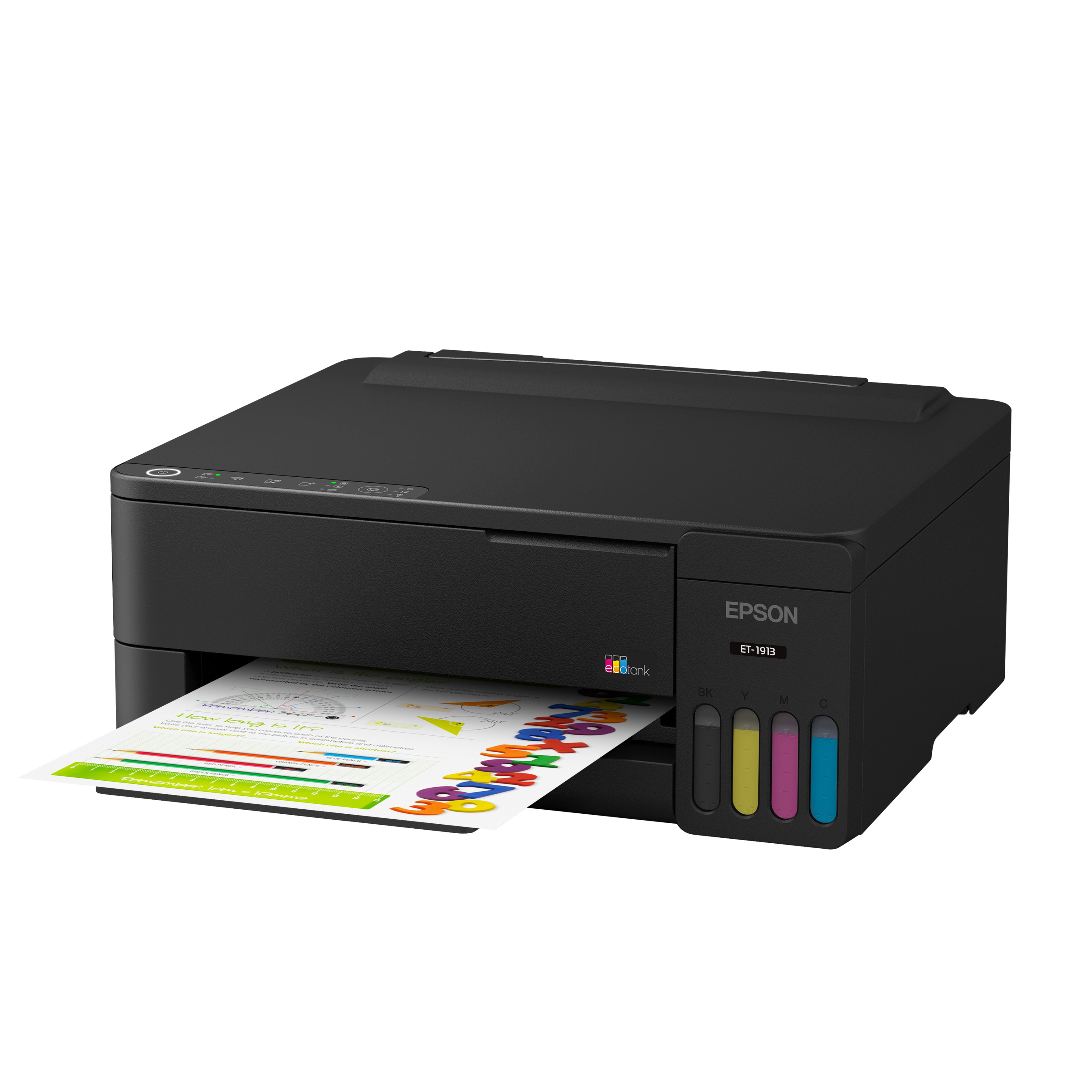 Epson EcoTank ET-1913 Wireless Color Single-Function Supertank Printer with up to 3 Years of Ink, Refillable Tanks, Perfect for Home, 11 PPM, 100-Sheet Paper Tray – Black