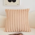 thumbnail image 1 of Feltree Luxury Plush Throw Pillow 18x18 Inch Striped Design with Pillow Insert for Sofa Bedroom Home Decor, 1 of 8