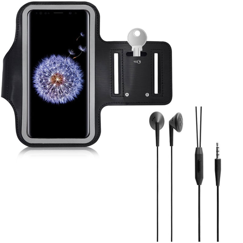 Sports Running Armband w Headphones Wired Earphones J1Z for Samsung