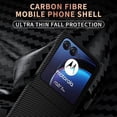 thumbnail image 3 of Motorola Moto Razr 40 Ultra Carbon Fiber Texture Shockproof Magnetic Protective Case, 3 of 7