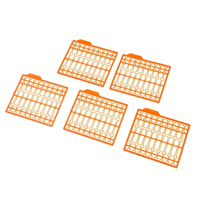 5 Pcs Rallonges de Cheveux Arrêts de Bouillie Fixations de Cheveux Terminal - Orange