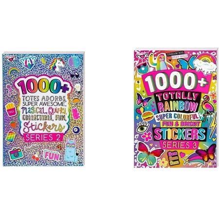 AIMTYD 1000+ Totes Adorbs Colorful Stickers & 1000+ Totally Rainbow ...