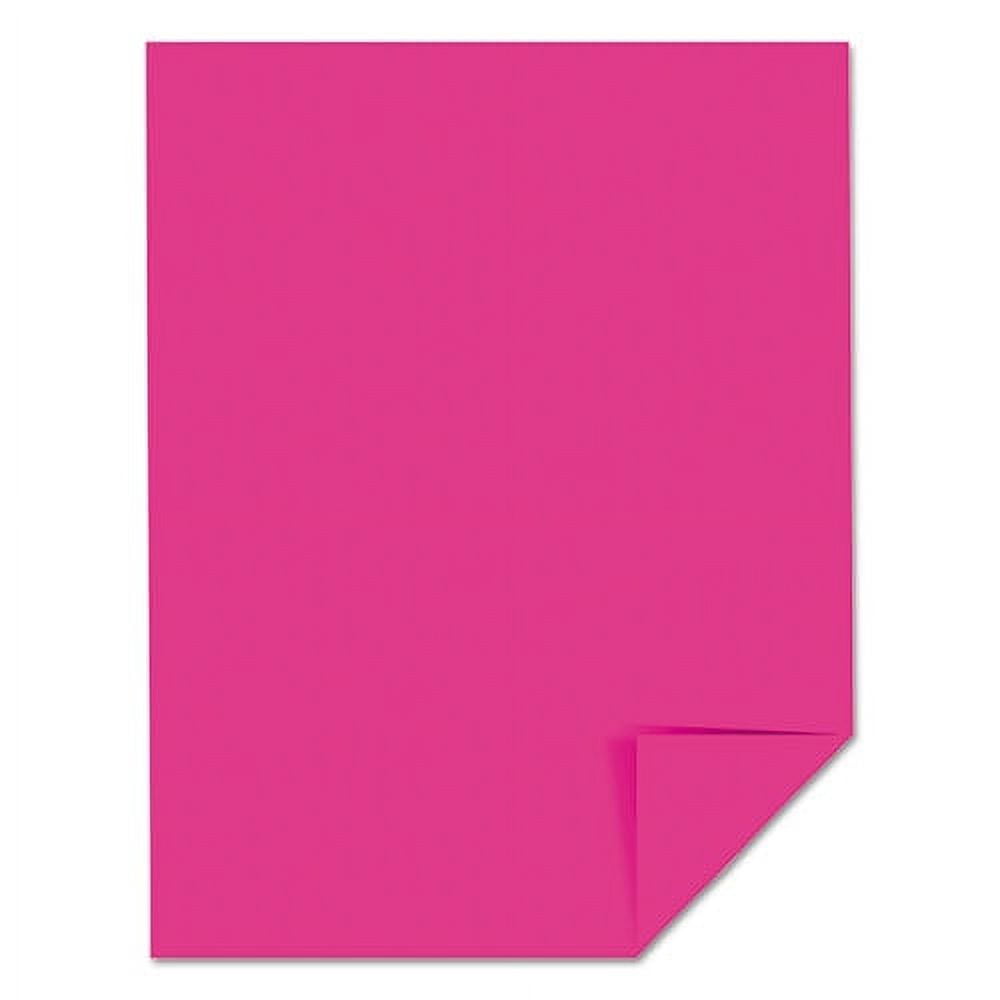 Color Cardstock, 65 Lb, 8.5 X 11, Fireball Fuchsia, 250/pack | Bundle of 5 Packs