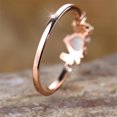 thumbnail image 5 of Moon Three Claw Ring On Both Sides Simple Copper Jewelry For Women Minimalist Everyday Wear Gift Idea Elegant Style, 5 of 5