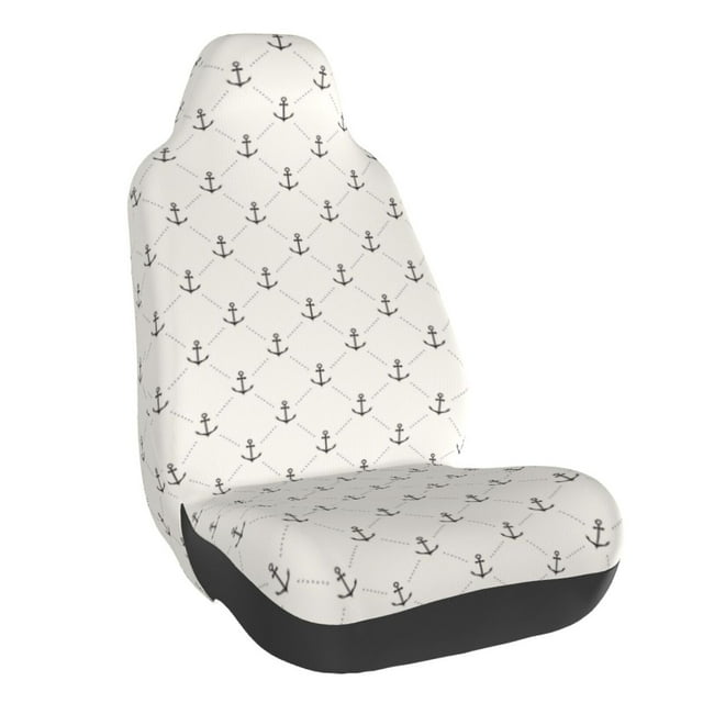 Wukai Anchors Full Set Car Seat Covers with Soft Padding Universal Auto Front Seats Protector and Cushion Mat