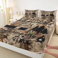 thumbnail image 4 of Erosebridal Teens Camping Car Bed Sheets 4pcs,Rustic Plants Branches King Sheets for Boys Girls,Lightweight Room Decor, 4 of 5
