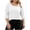 Z41 White, variant on Mifsaly Plus Size Blouses for Women 3/4 Sleeve Square Neck Cotton Tops Button Decoration Lightweight Breathable Oversized Tshirts Summer Casual Work Office Outfits L