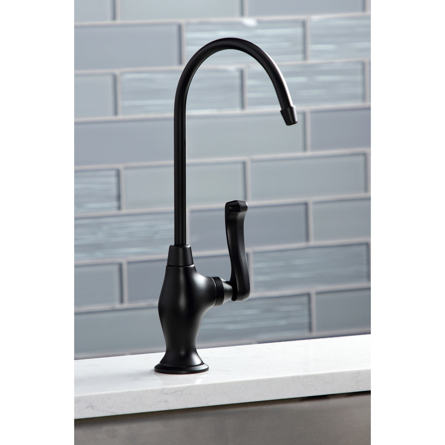 Kingston Brass KS3190FL Royale Single Handle Water Filtration Faucet, Matte Black
