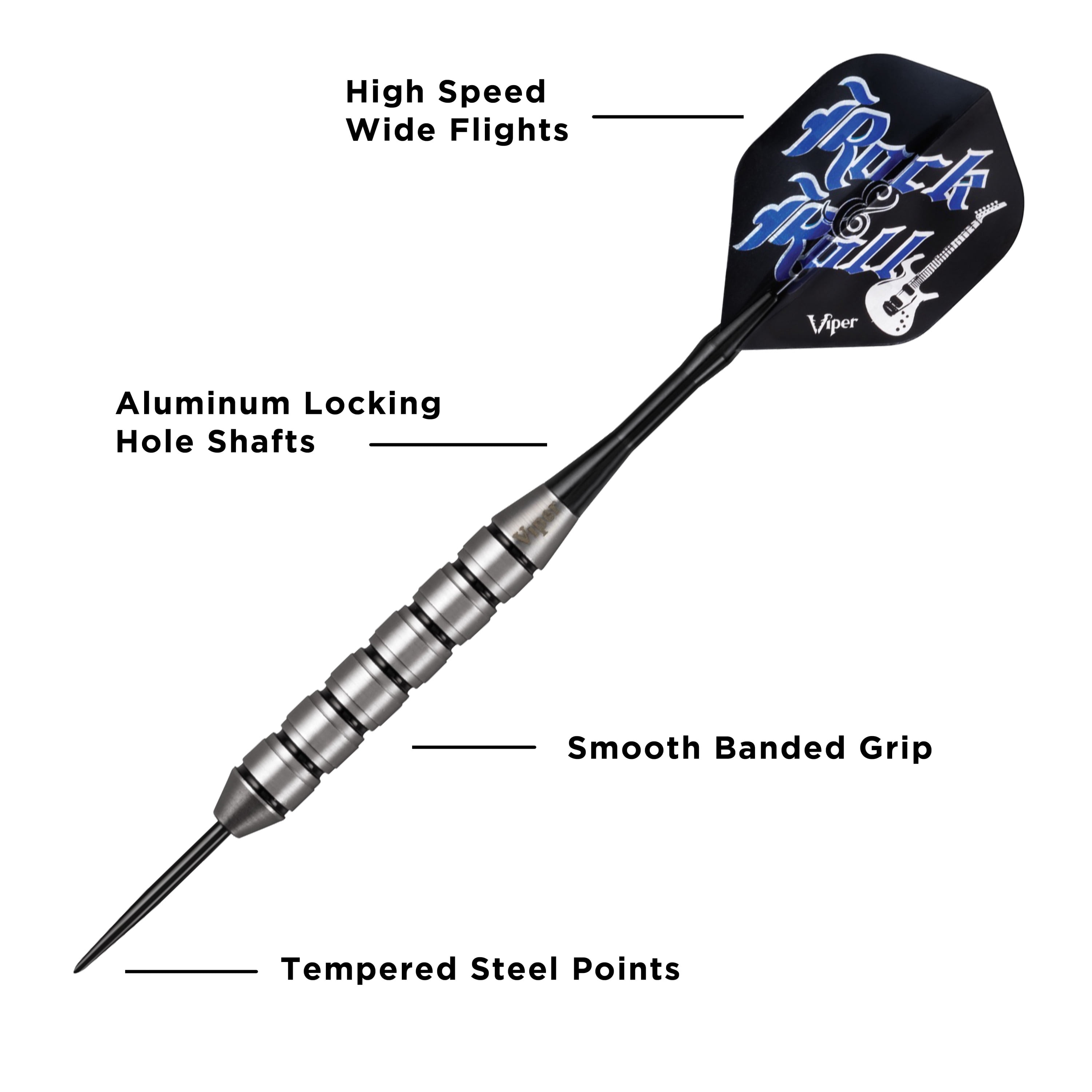 Viper Underground Roack & Roll Steel Tip Dart Set, 23 Grams