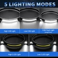 thumbnail image 2 of Headlamp Rechargeable 5Pack, 230° Wide Beam Head Lamp with 2 Spotlights, LED Motion Sensor, 5Mode Headlamp, Lights for Forehead, Headlamps Adults Running Hard Hat, 2 of 5