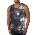 thumbnail image 1 of Qertyioot Débardeur Sport Sans Manches à Col Rond pour Hommes, Décontracté, Mode, Imprimé, 1 of 4