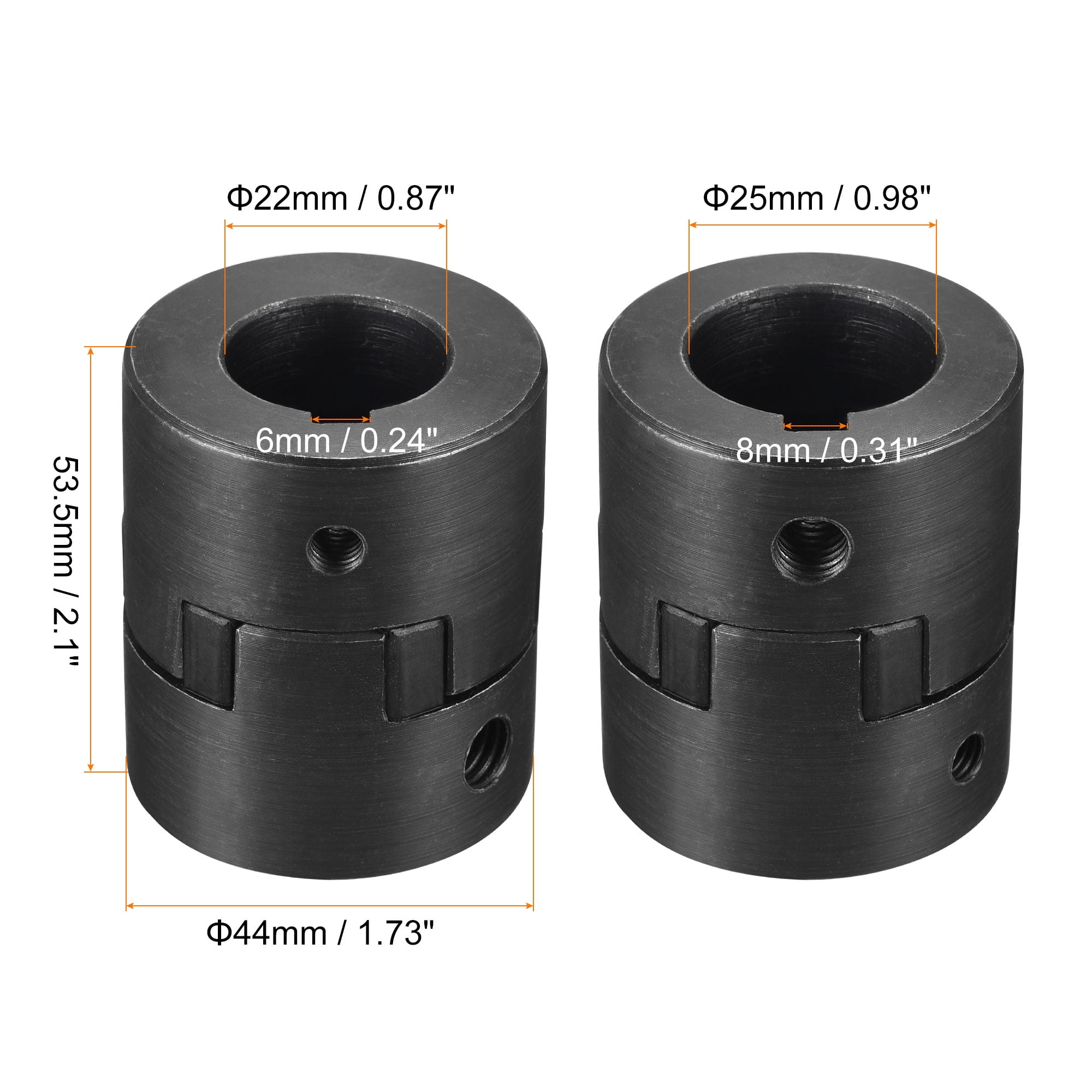 Unique Bargains Flexible Coupling Shaft Motor Coupler Joint for Robotics and Machinery Applications 22-25mm