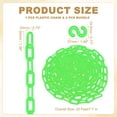 thumbnail image 2 of Uxcell 25 Feet Plastic Chain Link Safety Barrier Chain 0.8x1.4" Buckle Light Green, 2 of 6