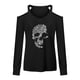 thumbnail image 4 of Tops Para Mujer Camisas de Manga Larga Moda de Otoño Camiseta Con Cuello en V Otoño Taladro Caliente Hombro Frío Blusa Suelta Odeerbi ODB148436, 4 of 5