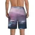 thumbnail image 3 of Naloa lighthouse Waves Torrential Rain Men's Beach Shorts, Surfing shorts, Swim trunks, Quick Dry Swim Trunks for Surfing Beach Fun - Small, 3 of 9