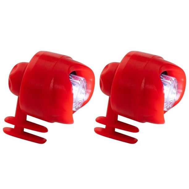 2pcs LED zapatos lámpara portátil 3 modos de iluminación para acampar al aire libre (rojo)