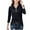Black, variant on JIUKE Plus Size Tops for Women Long Sleeve Collared V Neck Half Zipper Tunic Tops Dressy Fall Tshirt Size XL
