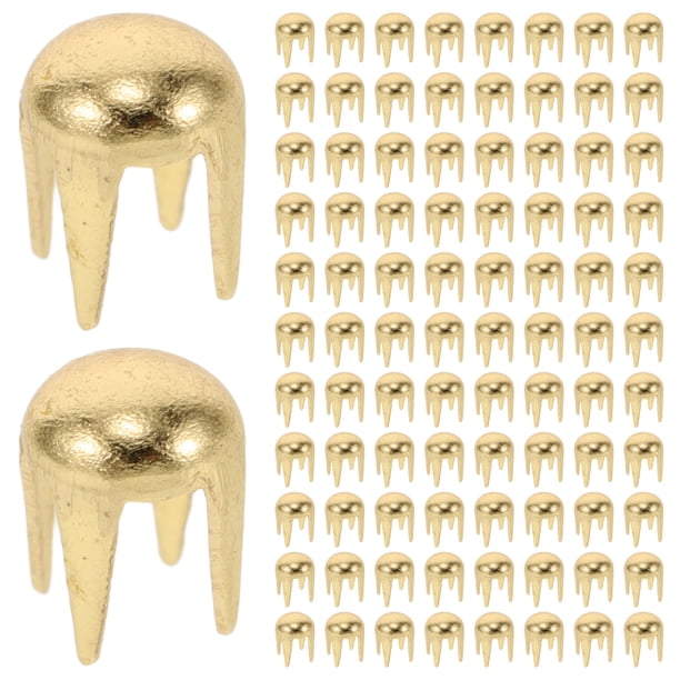 Remache dorado para manualidades de cuero, tachuelas redondas de cúpula, púas de metal punk, puntos para manualidades de cuero punk rock, ropa, cinturones, bolsos, zapatos y decoraciones
