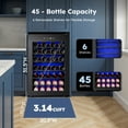 thumbnail image 4 of Simzlife 45 Bottles Wine Cooler Refrigerator,Built-in Wine Fridge with Stainless Steel Glass Door, for Home Bar, Kitchen, or Office, 4 of 11