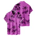 thumbnail image 4 of JLFKNG Summer Shirts For Men Short Sleeve Shirts For Men Fashion Hawaiian Style Coconut Tree Printed Casual Loose Fit Shirt Tops Comfy Mens Clothes, 4 of 4