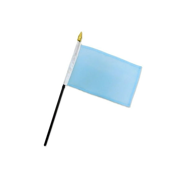 Light Blue Solid Color 4x6in Stick Flag