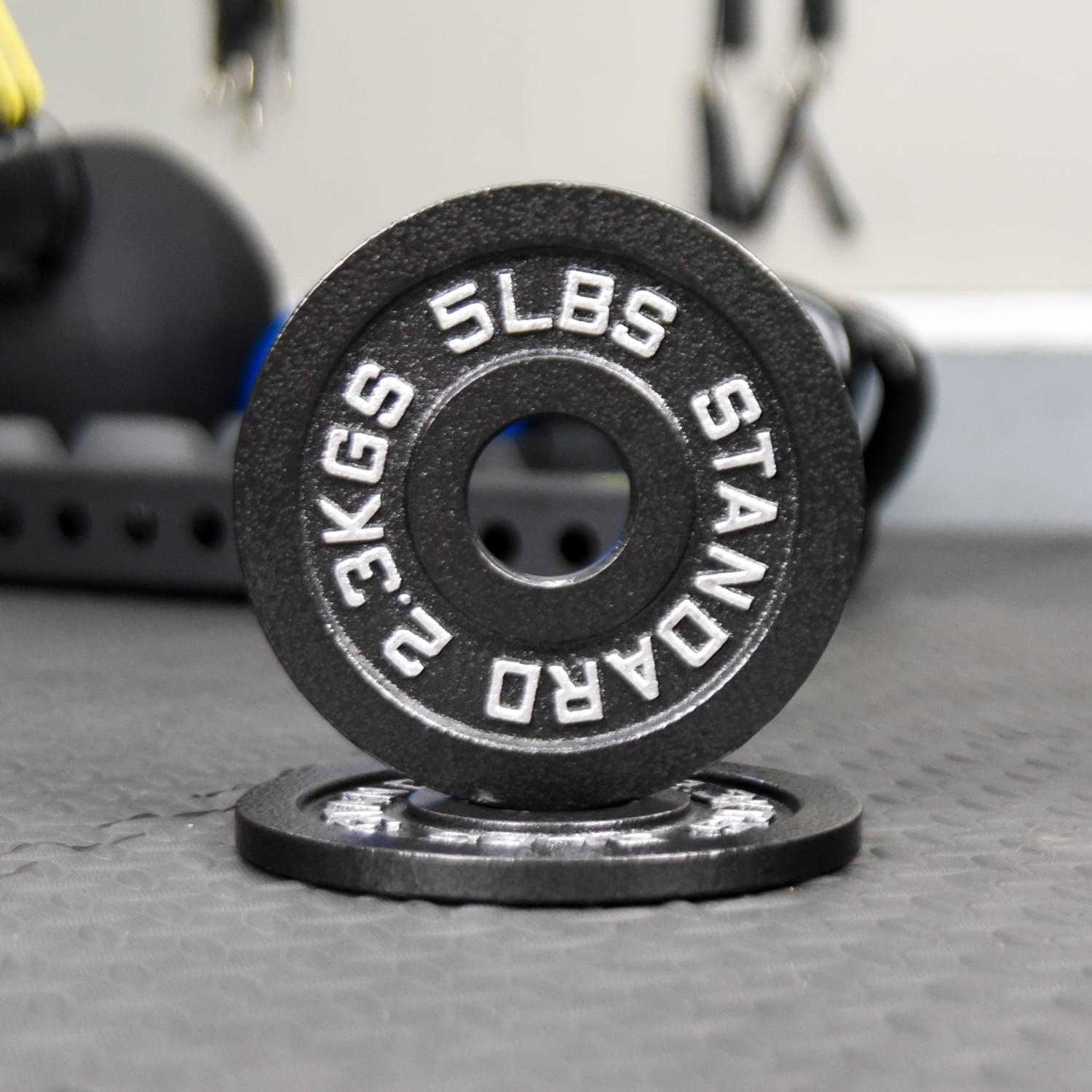 Steel Olympic Plates 15LB Set - 2x 5lb & 2.5lb 2 inch Center - Premium Weights for Home or Commercial