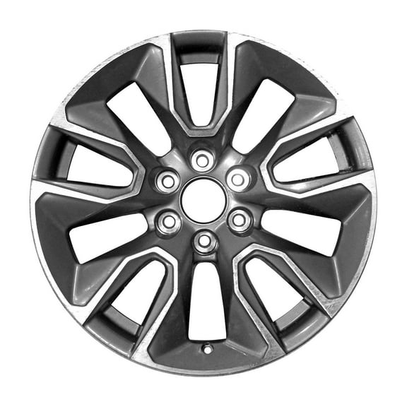 New Aftermarket Machined and Painted Dark Charcoal Metallic Aluminum Wheel 20 x 9 fits 2019-2025 Chevrolet Silverado 1500
