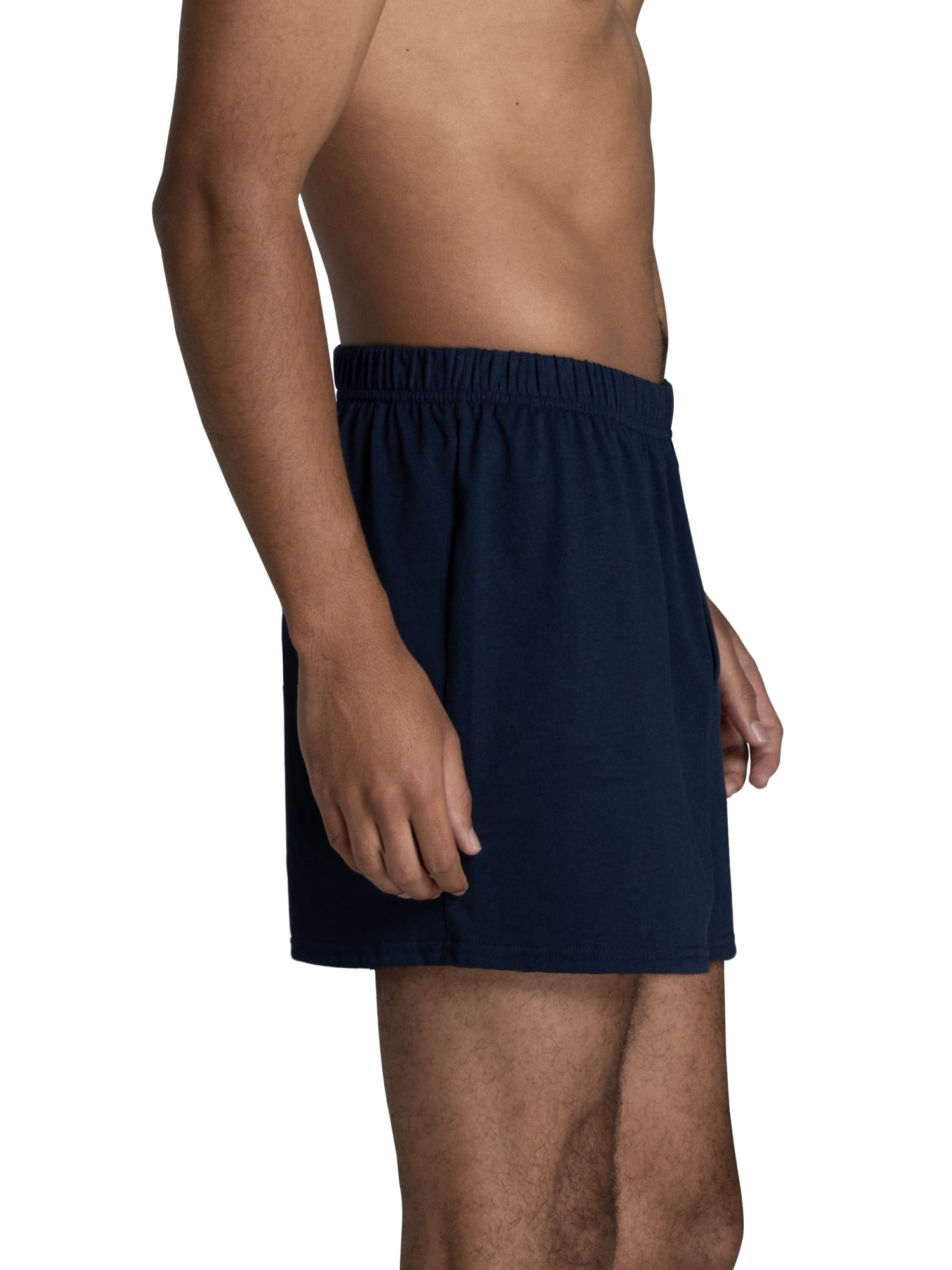 Fruit of the Loom Men's Knit Boxers - Relaxed Fit, Soft Cotton, Moisture-Wicking, 6-Pack, S-5XB