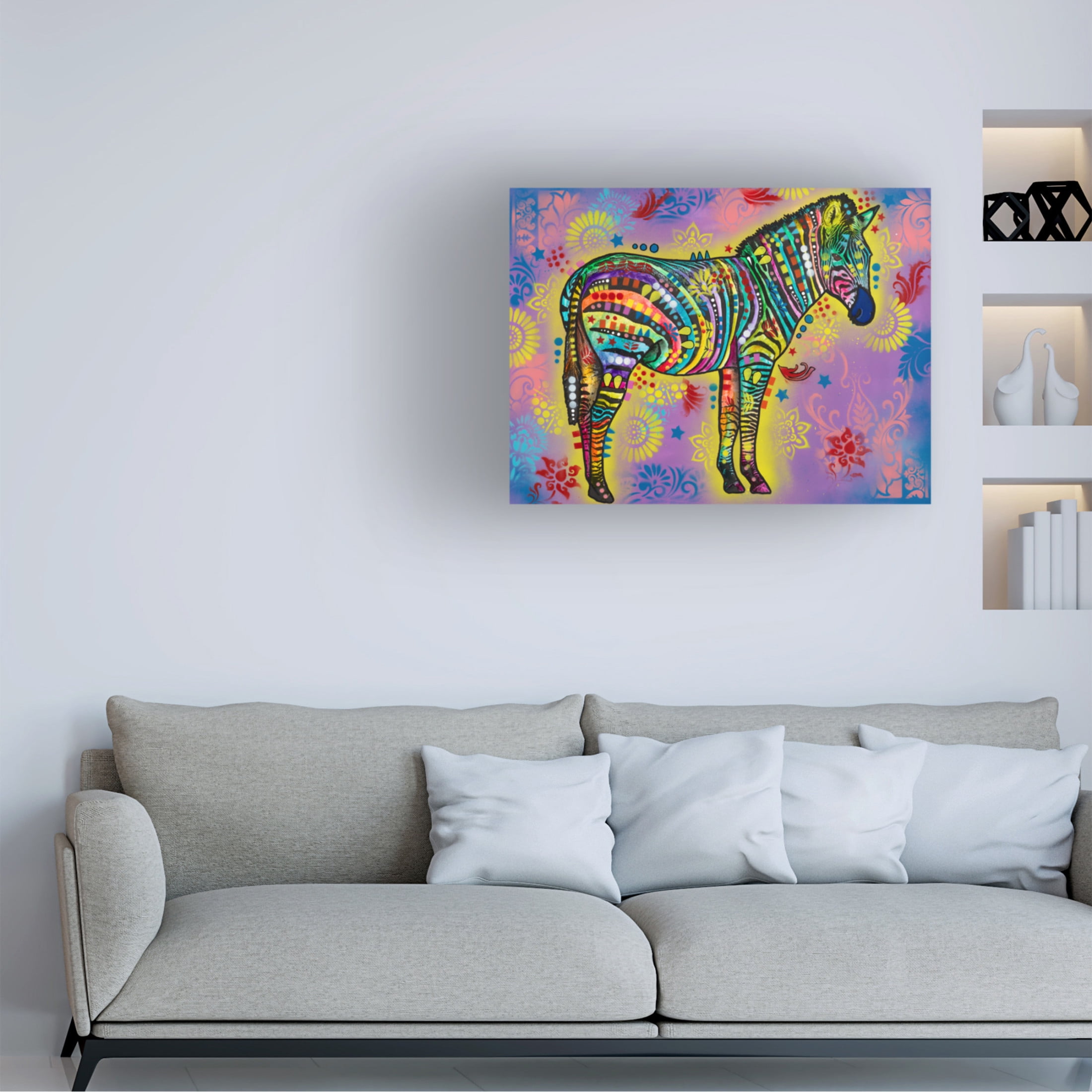 Canvas Wall Art - Dean Russo- Exclusive 'Zebra of the Ages' Wall Art for Living Room, Bedroom, or Office Décor by Trademark Fine Art - 24 x 18 Inches