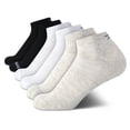 thumbnail image 1 of Calcetines Reebok Quarter Cut para mujer, paquete de 6, tallas 4-10, negro/bronceado/blanco, 1 of 7