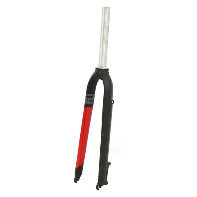Bike Front Fork, Rigid Bicycle Fork Practical Aluminium Alloy for Mountain Bike Black Red,Black White