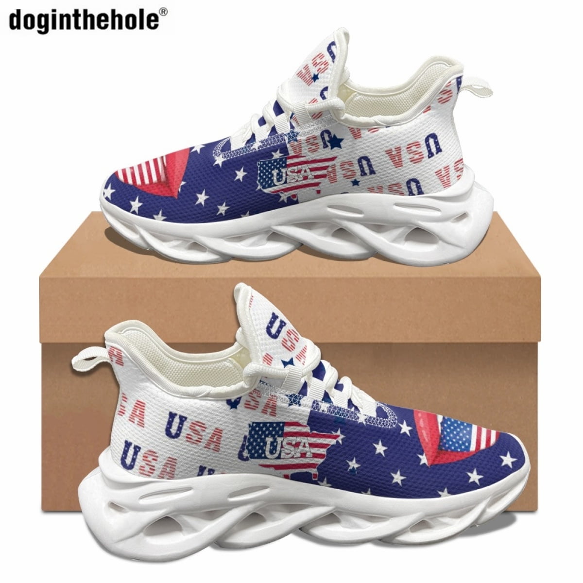 états Unis Chaussure Drapeau AmÃ©ricain Doginthehole Design