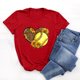thumbnail image 4 of Blusa suelta estampada con cuello redondo y manga corta para mujer OAVQHLG3B Store  lin121212, 4 of 5