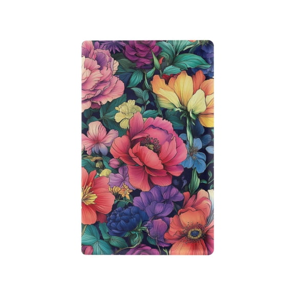 Yayeee Blank Wall Plate Cover 1-Gang 4.5"x2.7" Home Unused Decorative Outlet, Ethereal Floral Harmony
