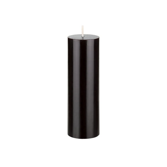 Mega Candles 1 pc Unscented Black Round Pillar Candle, Hand Poured Premium Wax Candles 2 Inch x 6 Inch, Home Décor, Wedding Receptions, Baby Showers, Birthdays, Celebrations, Party Favors & More