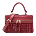 thumbnail image 1 of Elegante Bolso Cruzado Cuerpo Hombro para Mujeres Cuadrado () Rojo, 1 of 9