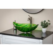 Green Leaf Shaped Vessel Sink