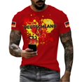 thumbnail image 4 of Women's Germany Football Graphic T-Shirt, Men's Soccer Graphic T-Shirt, Casual Short Sleeve Sports Top for Workout for Soccer Tournament 2026 Red Size: M, 4 of 4