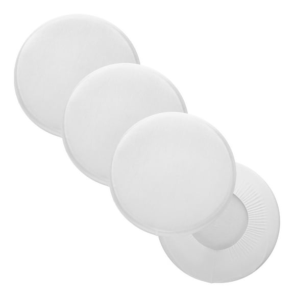 4 Pcs Stool Covers Round Bar White Chair Covers with Elastic Band