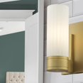 thumbnail image 3 of Innovations Lighting  Empire - 1 Light 8" Wall-Mounted Sconce Brushed Brass/Matte White, 3 of 5