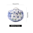thumbnail image 3 of Qeeadeea Ceramic Sugar Pot With Lid, Solid Print Pattern Sugar Bowl With Spoon, Porcelain Spice Jar, Kitchen Decoration Storage-C-14oz, 3 of 6