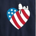 thumbnail image 3 of Peanuts - Snoopy On Flag Heart - Toddler & Youth Crewneck Fleece Sweatshirt, 3 of 6