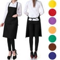 thumbnail image 3 of Solid Color Oil-resistant Restaurant Home Kitchen Cooking Protective Apron, 3 of 9