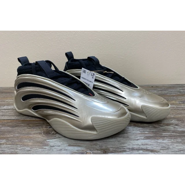 Adi-das Harden Volume 9 Cyber Metallic Basketball Shoes JR2506 Men's Size 7.5