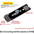 thumbnail image 2 of M.2 B-Key to PCIE Adapter Riser with SIM Card Slot for 4G 5G LTE Network Module M.2 M-Key/B-Key NVME Adapter, 2 of 6