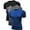 0011#,Black / Grey / Blue,3Pack, variant on Cadmus Men's 3 Pack Compression Athletic Undershirts , Workout Gym Baselayer T-Shirts Tops ,0011#,Black / Grey / Navy,XX-Large