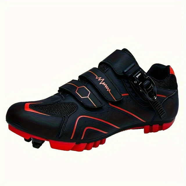 QJUHUNG Professional Men‘s Cycling Shoes with SPD Cleat Compatibility Breathable & Lightweight Design for Mountain Bike Riding & Racing Outdoors
