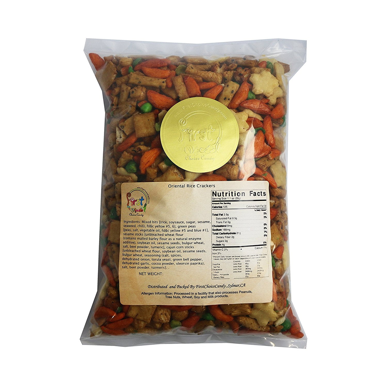 FirstChoiceCandy Oriental Rice Crackers 2 Pound Bulk Bag