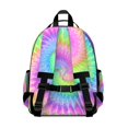 thumbnail image 3 of Colorful Tie Dye Pattern Backpack for School,Cute School Bag,Schoolbag with Adjustable Shoulder Straps & Padded Back,15.25"x11.5"x5.25", 3 of 5