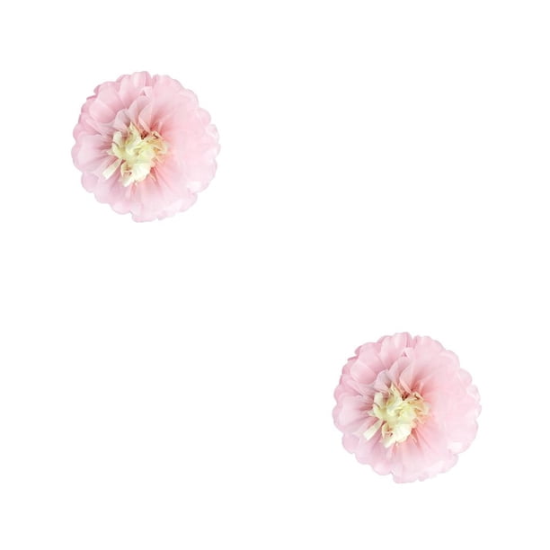 Bewildely Flores de papel Decoraciones florales para pared Adorno de bricolaje Rosa claro 15cm Rosa Claro 15cm 2piezas